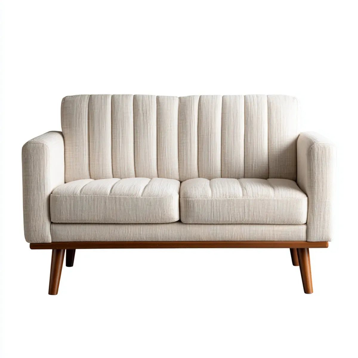 Sofa, 2-fotela beżowa 145 x 80 x 85 cm prostokątna sznur poliestrowy