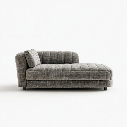 Sofa, Chaiselongue Sofa szary 200 x 95 x 78 cm poliester prostokątna