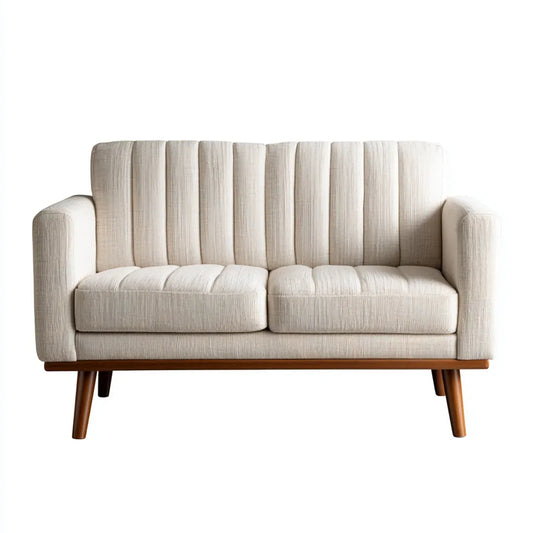 Sofa, 2-fotela beżowa 145 x 80 x 85 cm prostokątna sznur poliestrowy