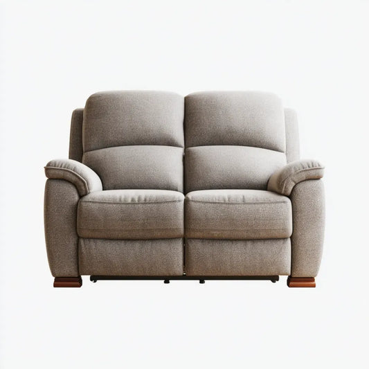 Sofa, 2-fotelowa kanapa beżowa 160 x 92 x 103 cm poliester prostokątna
