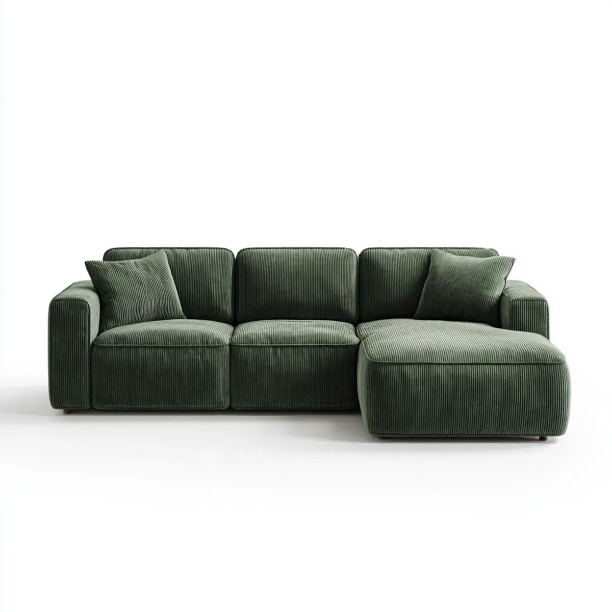 Sofa, Kanapa narożna z rekamerką w kolorze białym 260 x 160 x 82 cm, poliestrowa nić o kształcie L