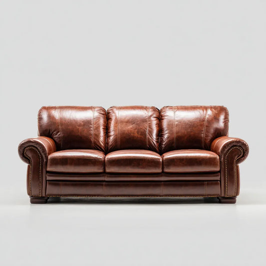Sofa, 3- kanapa z tworzywa sztucznego Brązowy 220 x 95 x 92 cm
