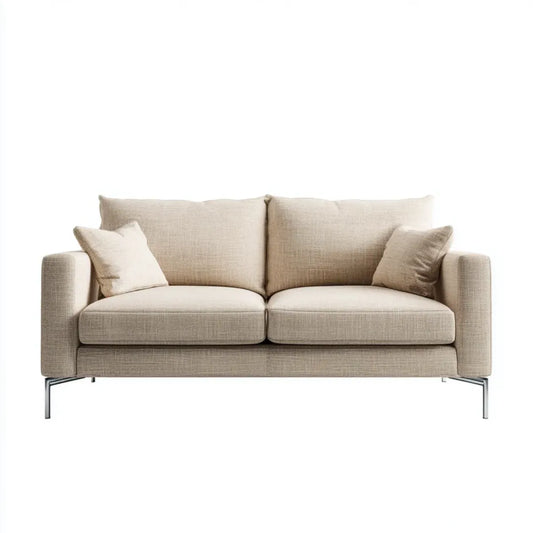 Sofa, 2-fotela Beżowa 170 x 90 x 85 cm poliester prostokątna
