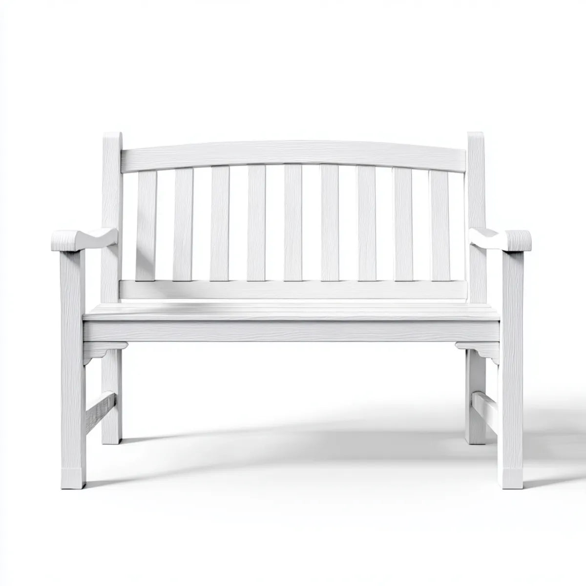 Ławka ogrodowa 2-osobowa biały 120 x 65 x 90 cm lite drewno prostokątne