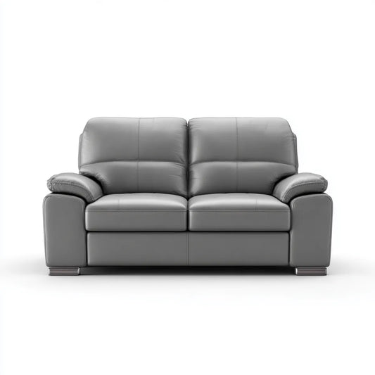 Sofa, 2-fotelikowa sofa szara 160 x 90 x 92 cm ze sztuczną pokrywą PU